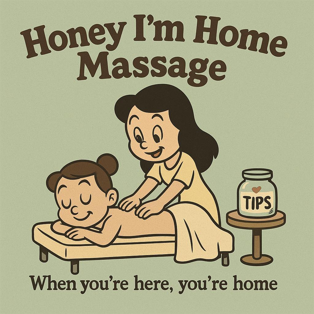 Honey I'm Home Massage illustration